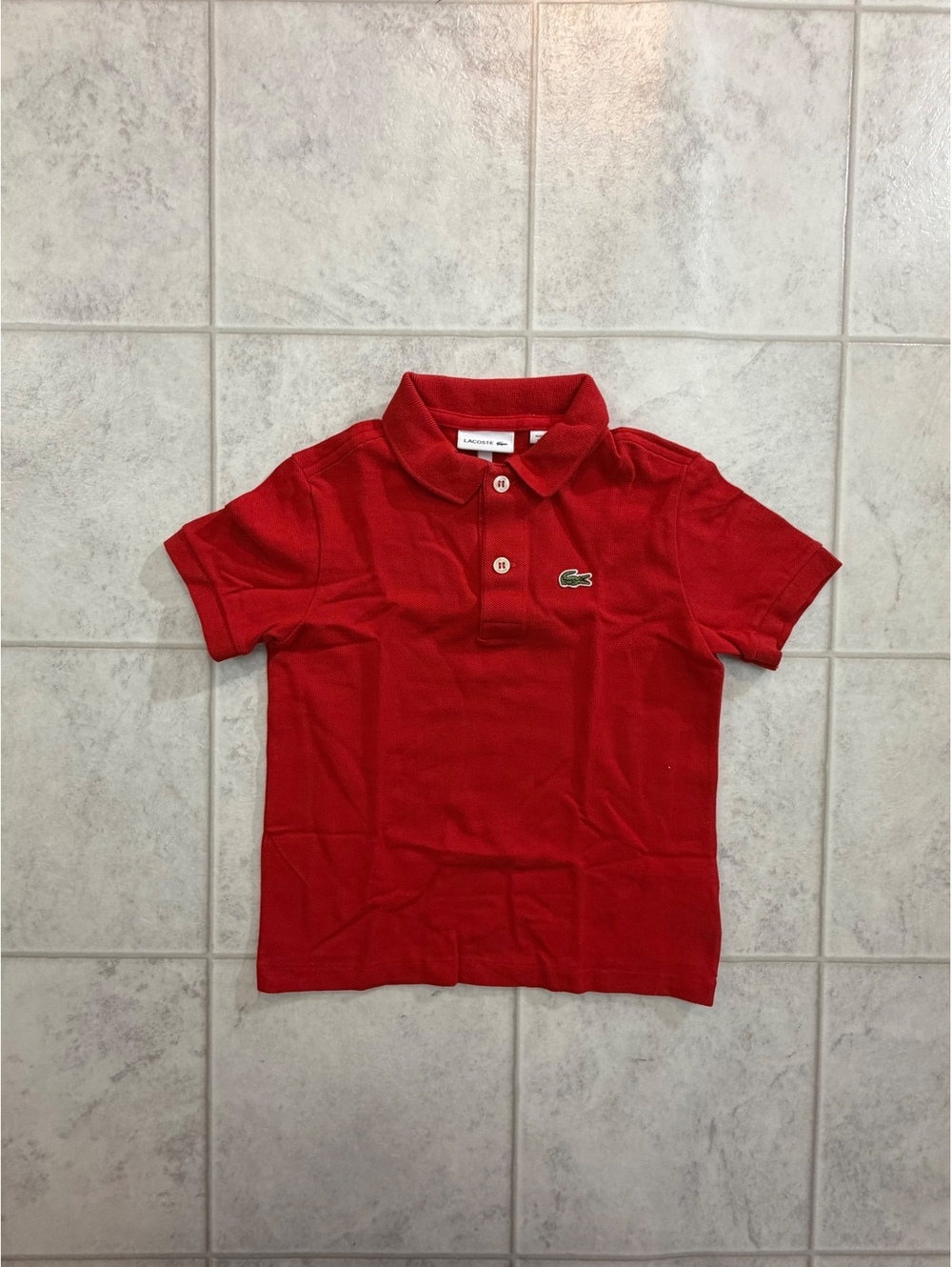 Lacoste red polo shirt size 6